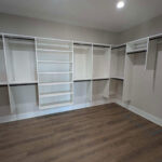 Modern Closet Storage: Sleek and functional closet design with open shelving and minimalist finishes.